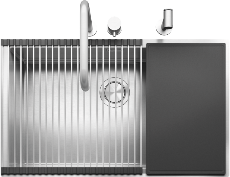 [사진상 모든 부속 포함] 세트상품 - 바라짜 쿼드라 탑마운트 키트 싱크볼  70cm Barazza Quadra Kit Sink 1QR70IK