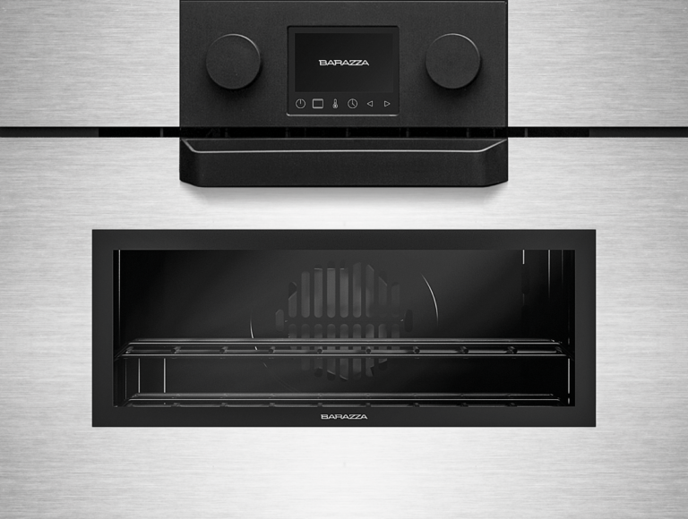 바라짜 아이콘 콤비 스팀 오븐 크롬 60cm Barazza Icon Exclusive built-in compact combi-steam oven 1FEVSVC