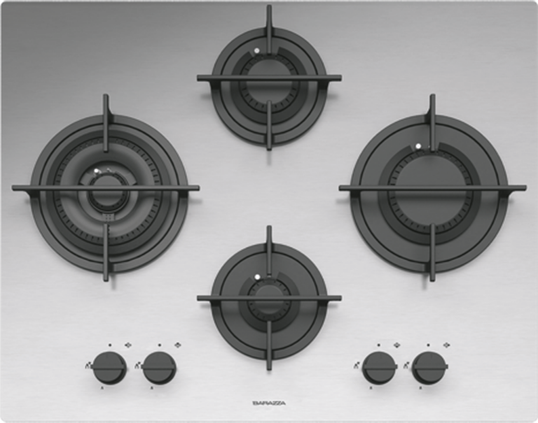 바라짜 무드 스텐 4구 가스쿡탑 65cm Barazza Mood hob Gas Cooktop Stainless steel 1PMD64