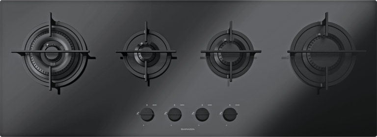 바라짜 무드 블랙 4구 가스쿡탑 110cm Barazza Mood hob Gas Cooktop Black 1PMD104N