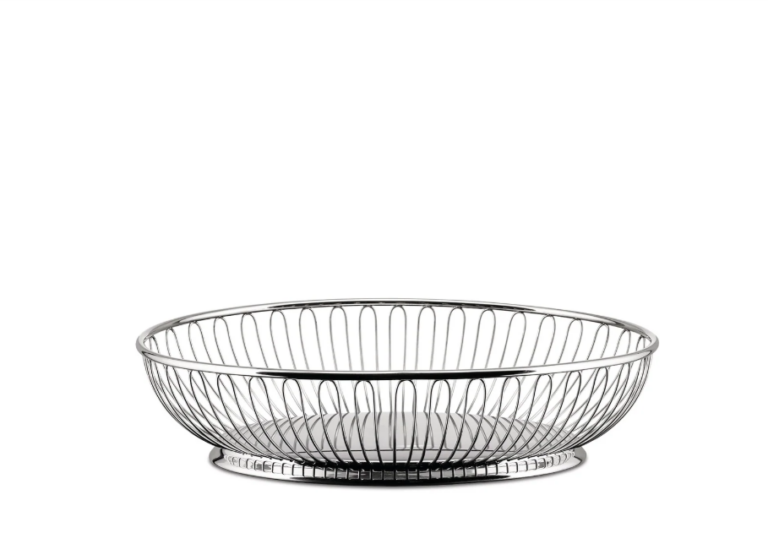 알레시 오벌 와이어 바스켓 스테인리스 스틸 Alessi Oval Wire Basket Stainless steel 829