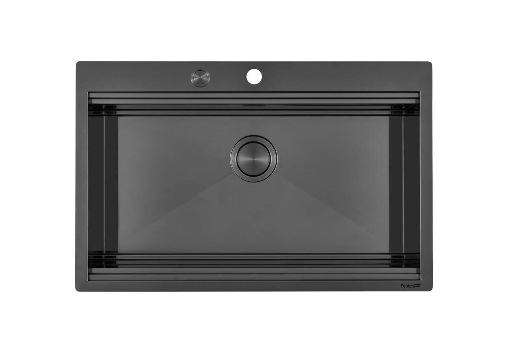 포스터 밀라넬로 건메탈 싱크볼 탑마운트 80cm Foster Milanello Gun Metal 1034 056