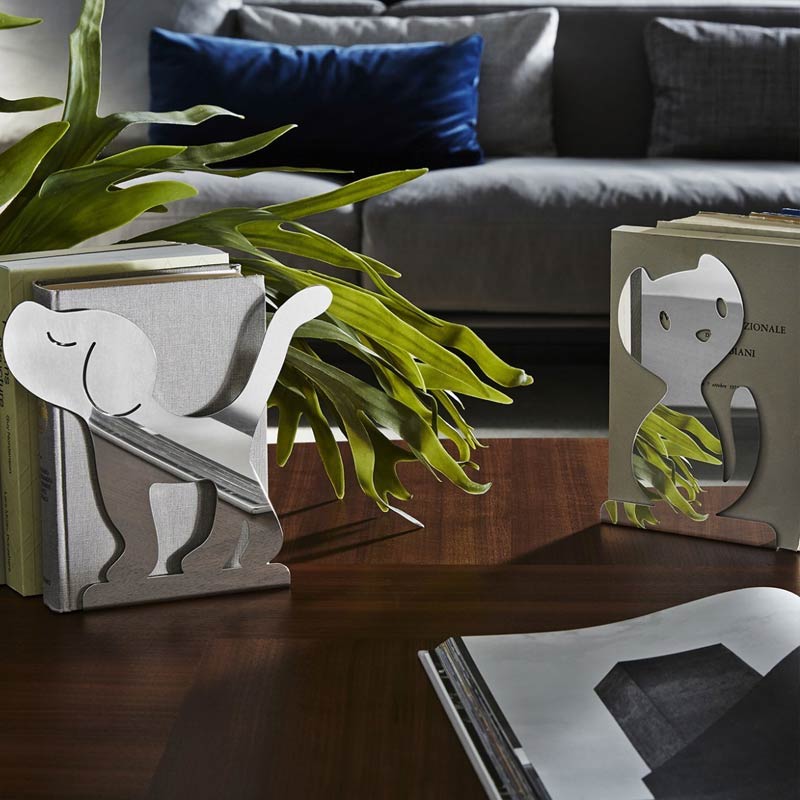 [단1개, 즉시발송가능] 알레시 비고 몽파르나스 실버 북엔드 북스탠드 Alessi Montparnas