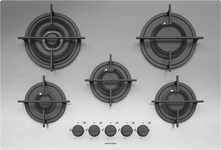 바라짜 무드 스텐 5구 가스쿡탑 75cm Barazza Mood hob Gas Cooktop Stainless steel 1PMD70 1PMD75