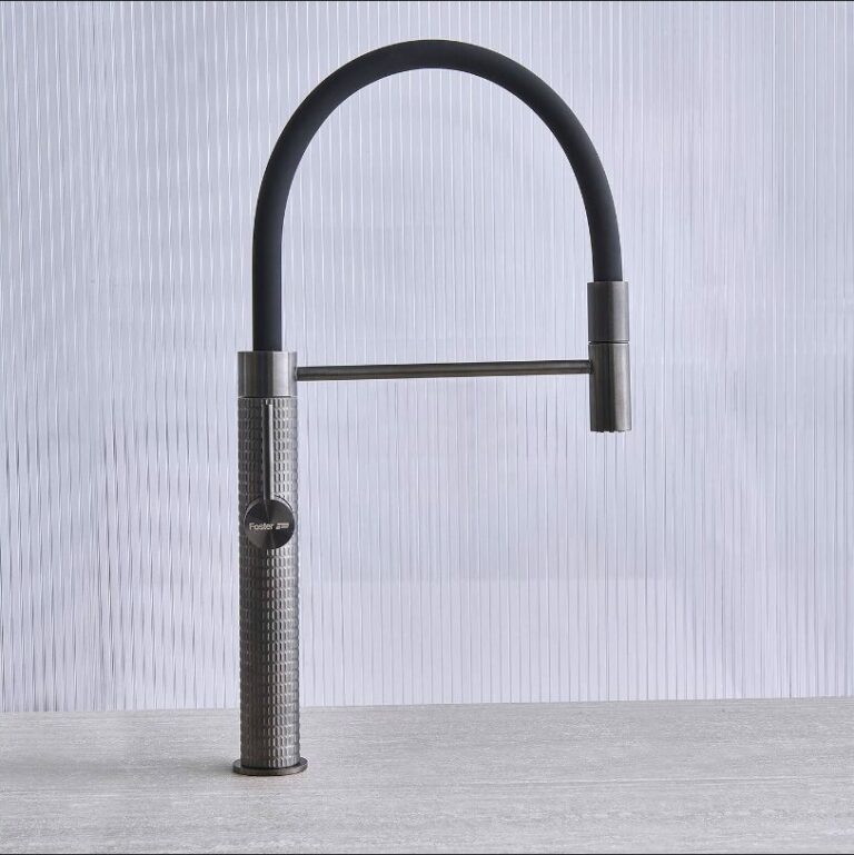 포스터 스킨 건 메탈 주방수전 Foster Mixer Tap Skin Gun Metal 8424856 플렉서블 샤워헤드